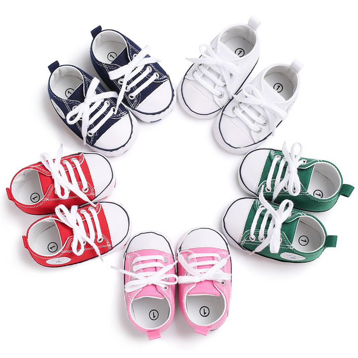 Canvas Classic Sports Sneakers Baby Boys Girls Shoes Infant Toddler Soft Sole Anti-slip Baby Shoes