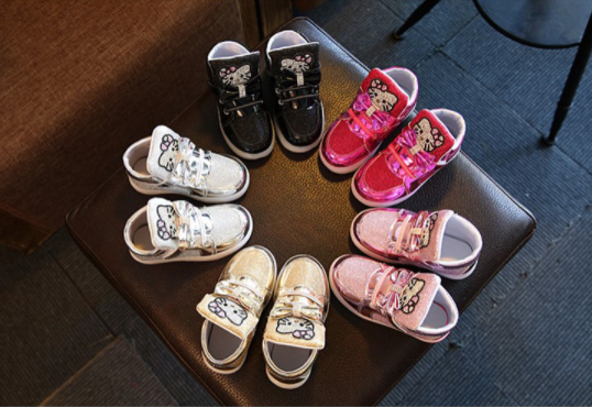 New Children Shoes Spring Rhinestone LED Shoes Girls Princess Cute Shoes With Light casual shoes