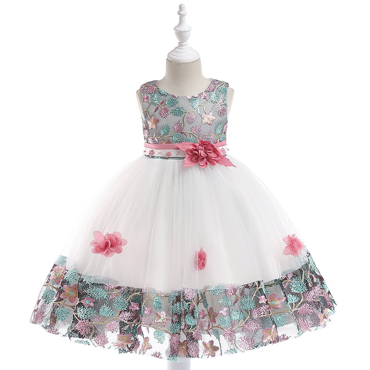 Kids Dresses Girls Party Dress Christmas Girls Dress Children embroidered dress lace princess skirt