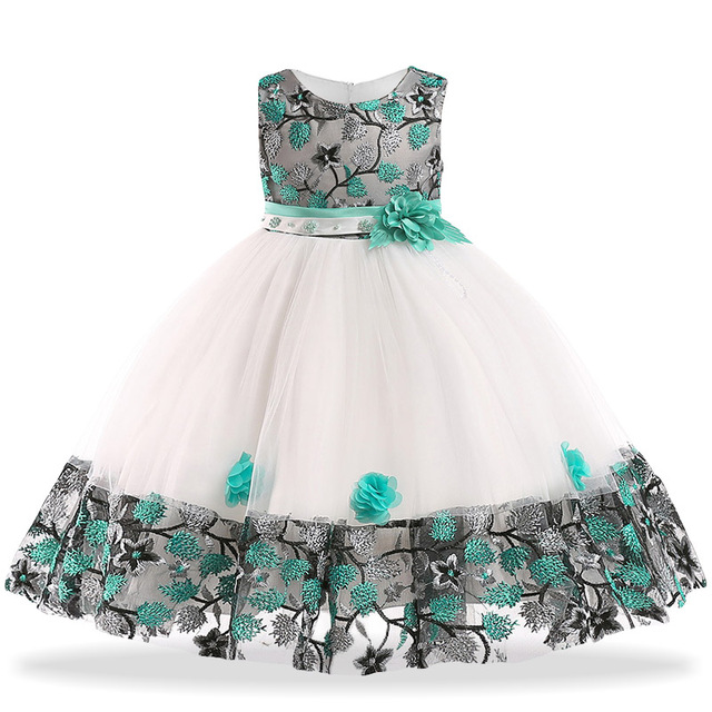 Kids Dresses Girls Party Dress Christmas Girls Dress Children embroidered dress lace princess skirt