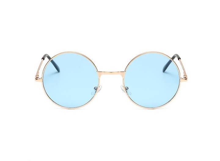 Women's fashion Cute color lens retro round sun glasses personality ocean piece sun glasses