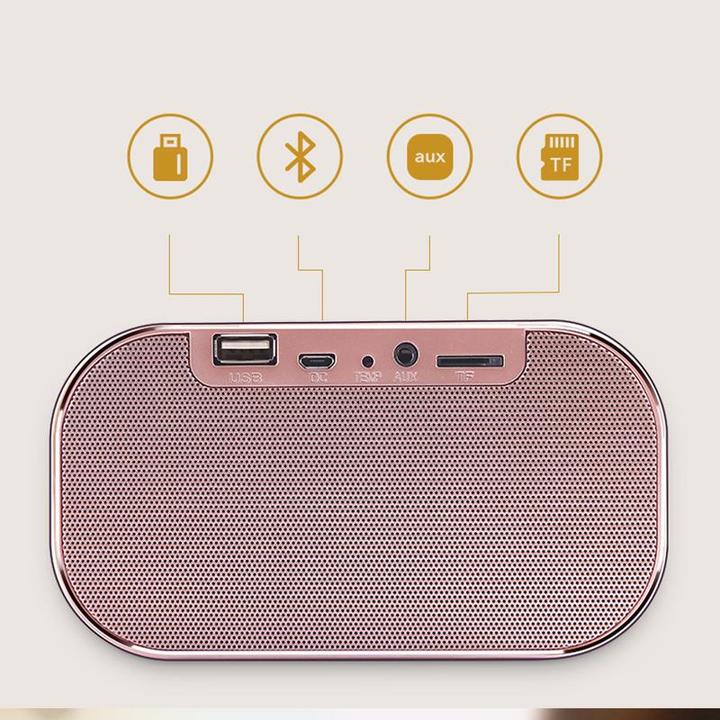 Multifunctional Wireless Bluetooth audio LED Mirror Clock Display Time / Temperature Clocks Speaker