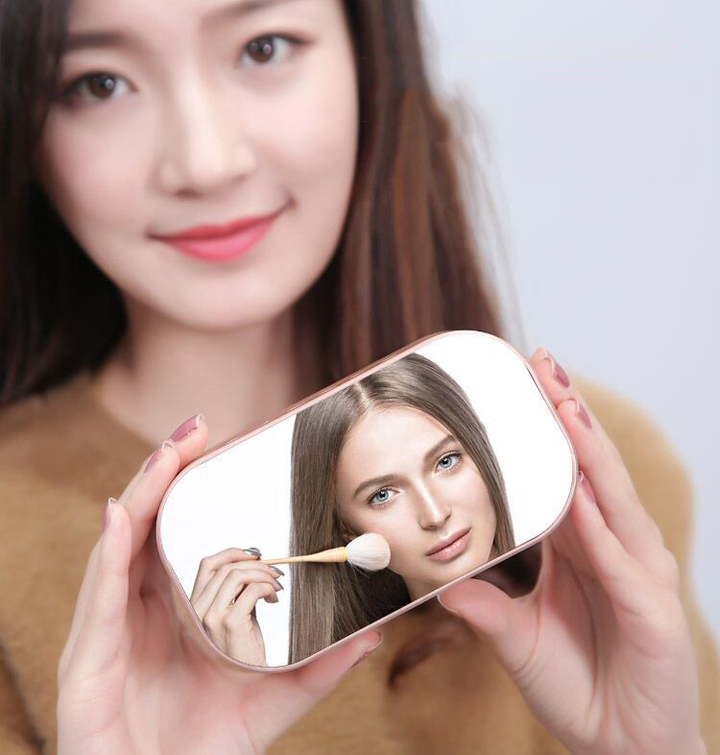 Multifunctional Wireless Bluetooth audio LED Mirror Clock Display Time / Temperature Clocks Speaker