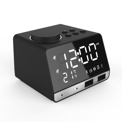 K11 Bluetooth speaker alarm clock audio creative music clock display radio Bluetooth speaker charger