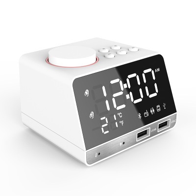 K11 Bluetooth speaker alarm clock audio creative music clock display radio Bluetooth speaker charger