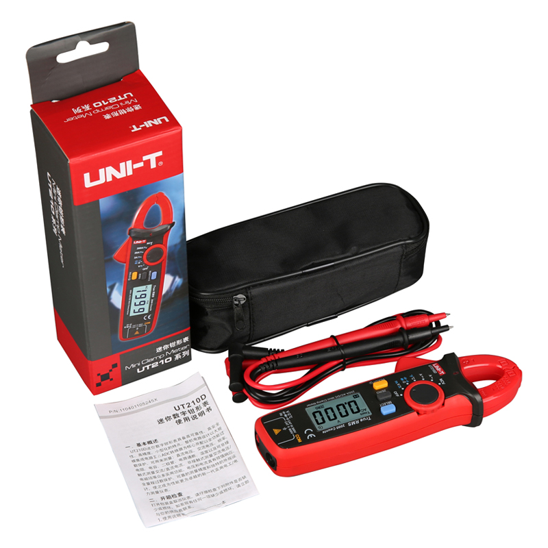 UT210E Mini Digital Clamp Meters AC/DC Current Voltage Auto Range VFC Capacitance Multimeter