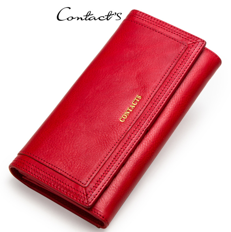 Clutch Wallets for Women Coin Purse Phone Pocket Genuine Leather Female Wallet Card Holder Money Bag