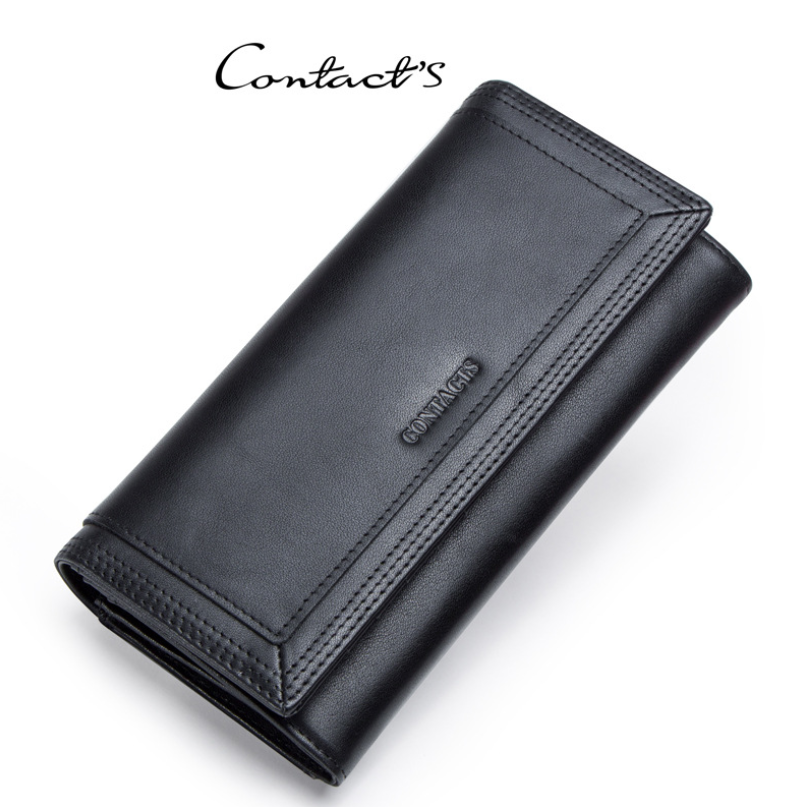 Clutch Wallets for Women Coin Purse Phone Pocket Genuine Leather Female Wallet Card Holder Money Bag