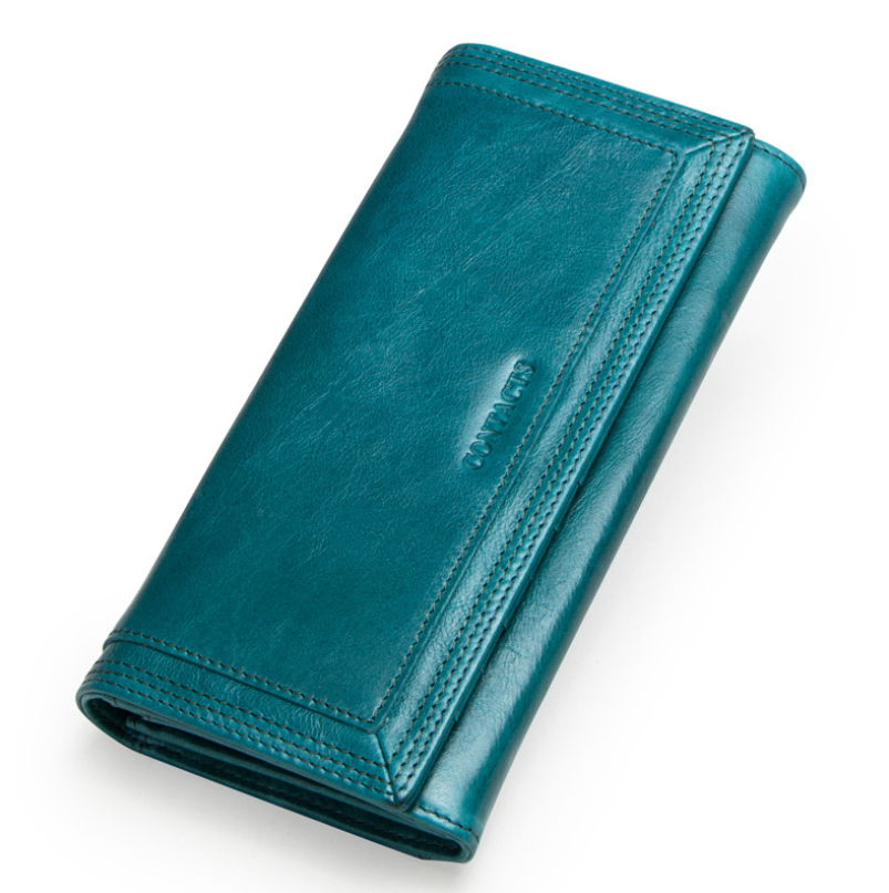 Clutch Wallets for Women Coin Purse Phone Pocket Genuine Leather Female Wallet Card Holder Money Bag