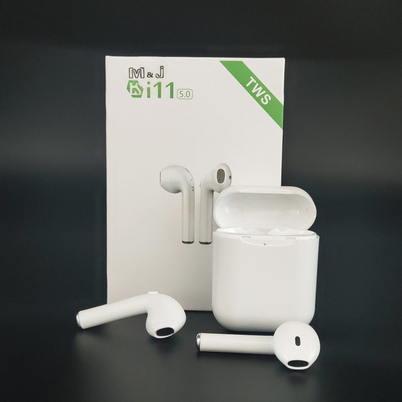 i11 tws Wireless Earphone Bluetooth 5.0 Stereo 3D Headphone TWS Mini Earbuds Headset white+box 12