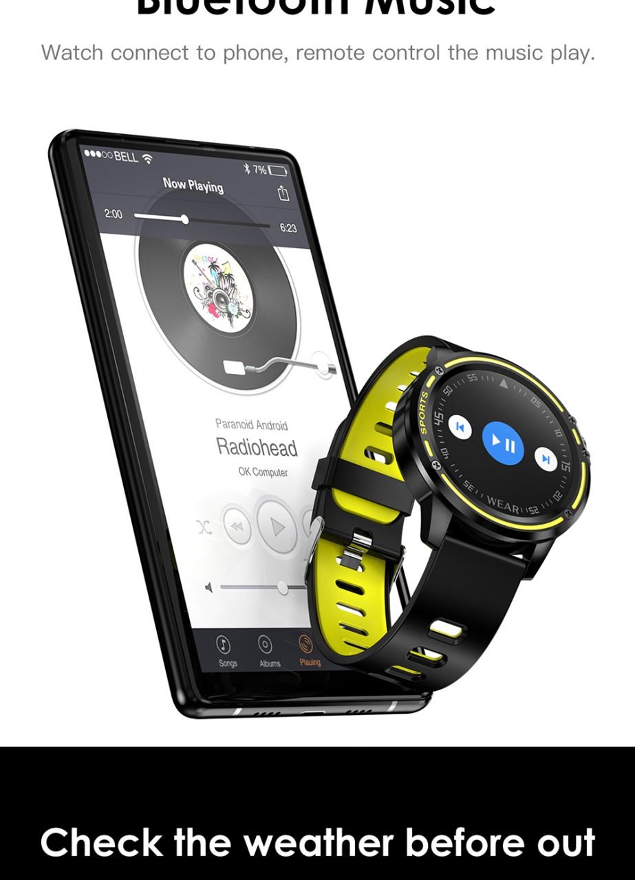 L8 Smart Watch Men IP68 Waterproof Reloj Hombre Mode SmartWatch With ECG PPG Blood Pressure red one size 13