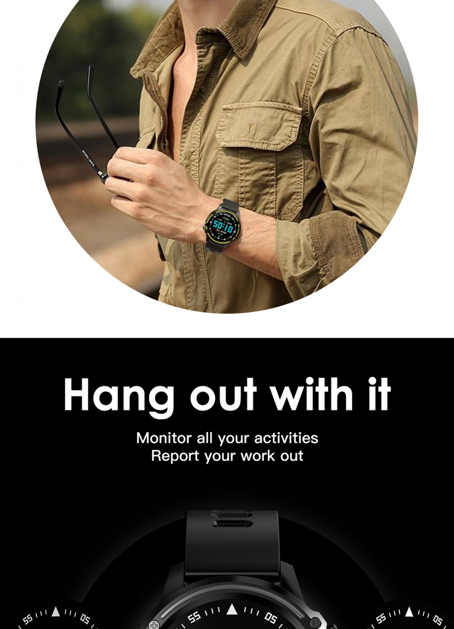 L8 Smart Watch Men IP68 Waterproof Reloj Hombre Mode SmartWatch With ECG PPG Blood Pressure red one size 4