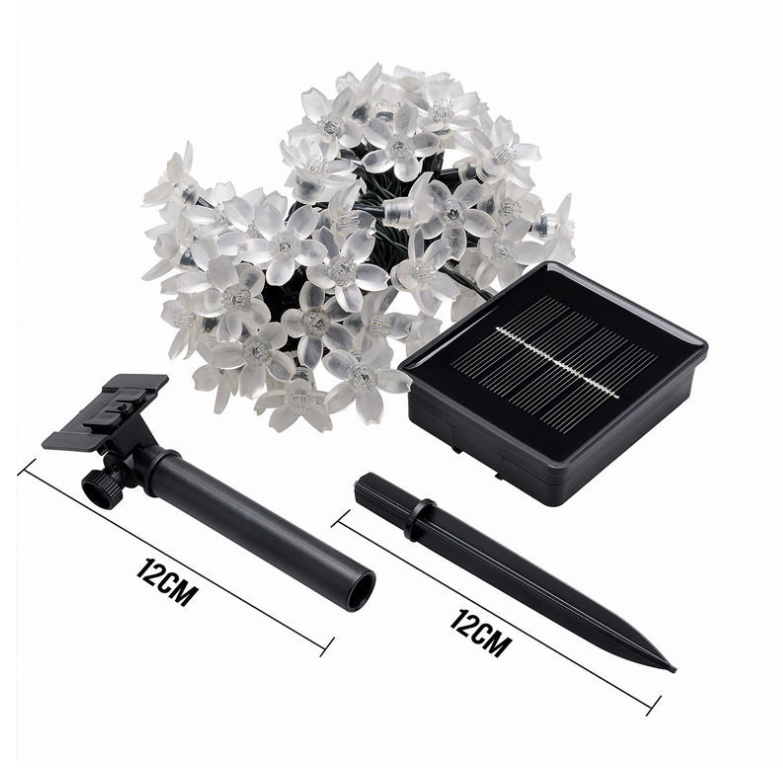 LED Solar 7 Meter 50 Lights Cherry Blossom Waterproof Light Power RGB Garden Christmas