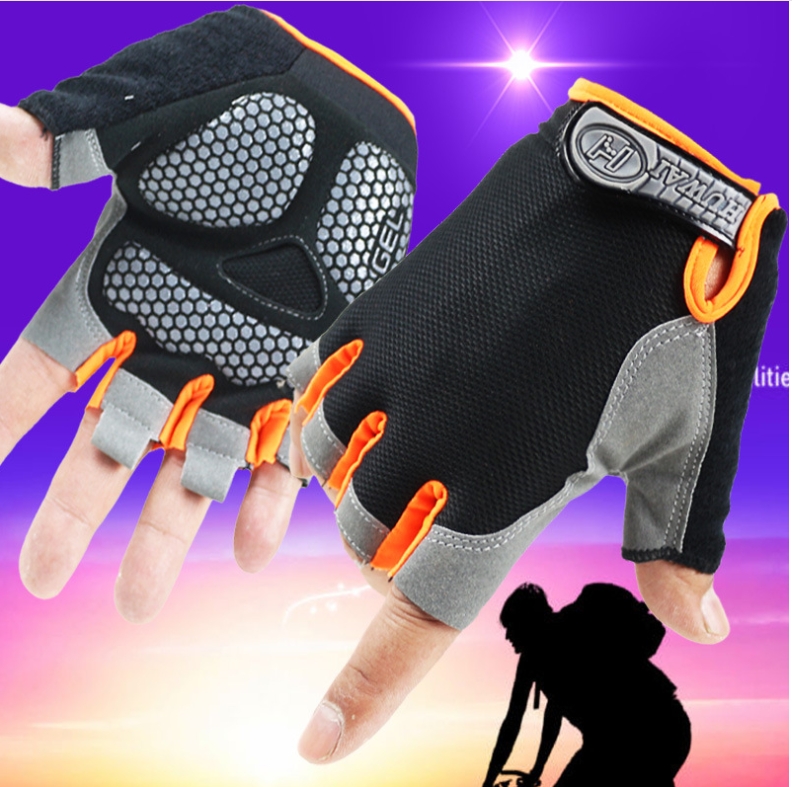 Men&amp;Women's Sports 3D Gel Padded Anti-Slip Gloves Gym Fitness Weight Lifting Body Building Exercise