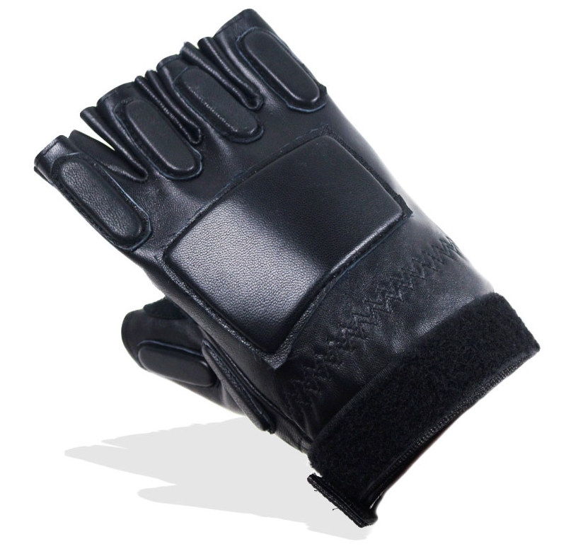 Leather half-finger gloves men driving sports non-slip fingerless riding tactical leisure warm