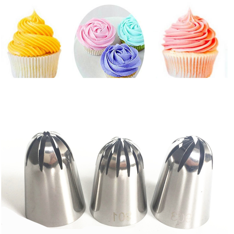 big size DIY Cream Cake Icing Piping Nozzles Pastry Tips Fondant Cake Decorating Tip Stainless Steel
