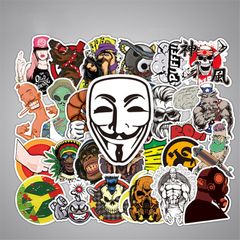 50PCS Fashion Style Graffiti Stickers DIY Luggage Laptop Skateboard Car Motorcycle Bicycle Stickers random style one size