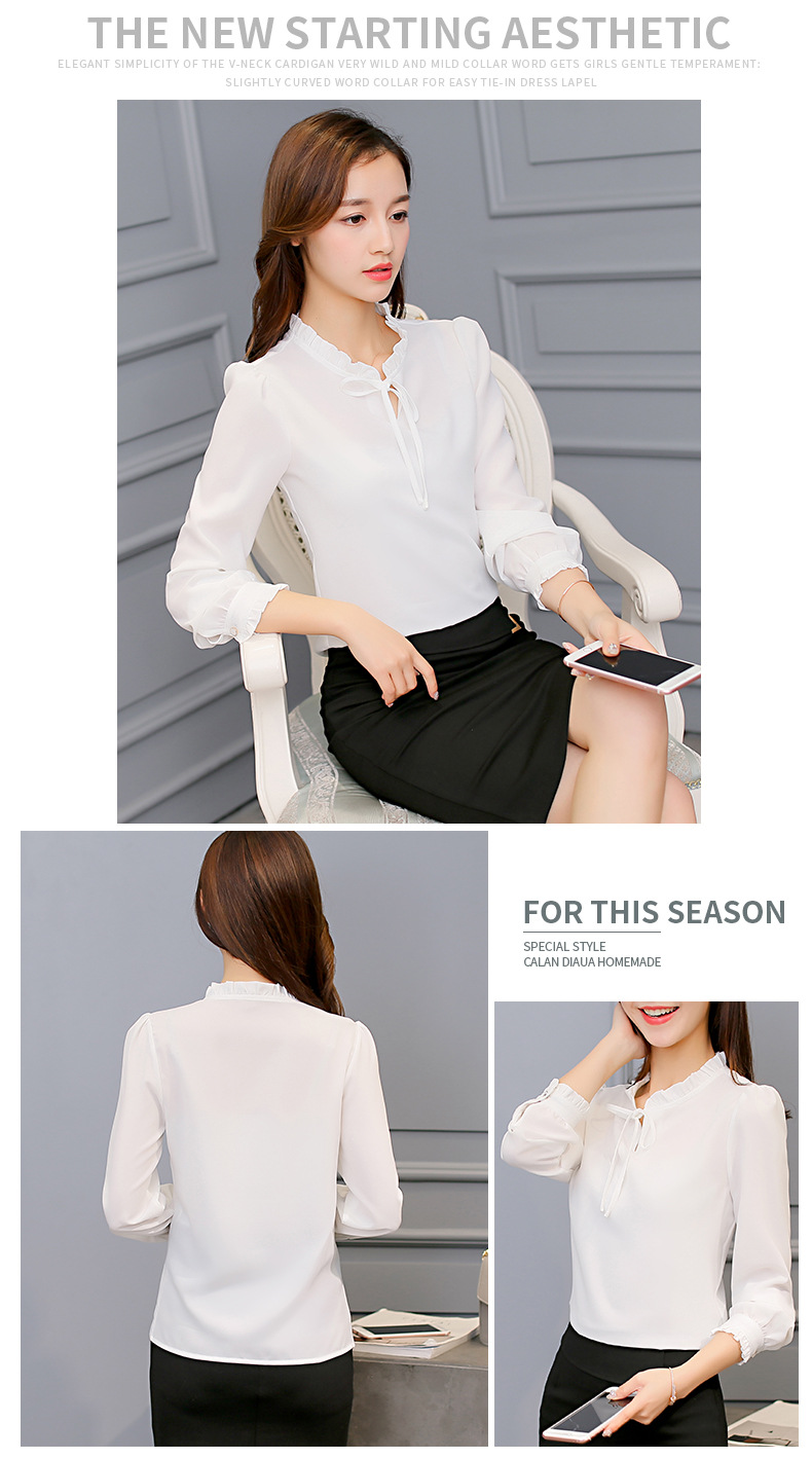 Slim Wild Women Shirts 2019 New Casual Fashion Elegant Bottoming Shirts Office Work Ladies Shirt
