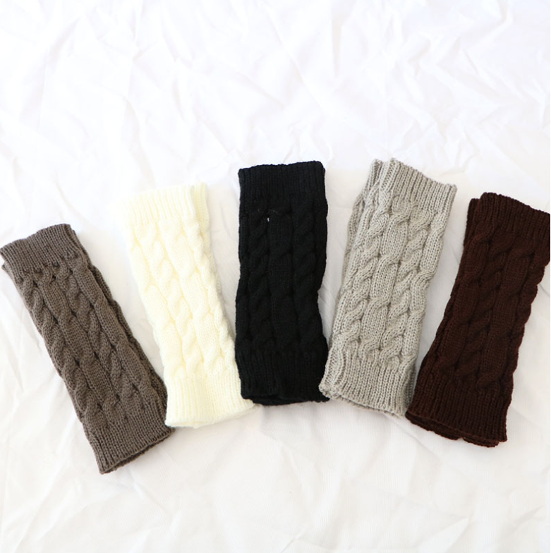Fashion Knitted Arm Fingerless Winter Gloves Unisex Soft Warm Mitten high quality casual gloves