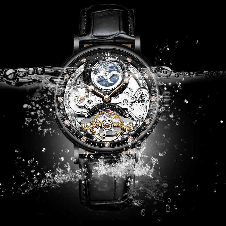 Skeleton Watches Mechanical Automatic Watch Men Tourbillon Sport Clock Casual Business Moon Wrist