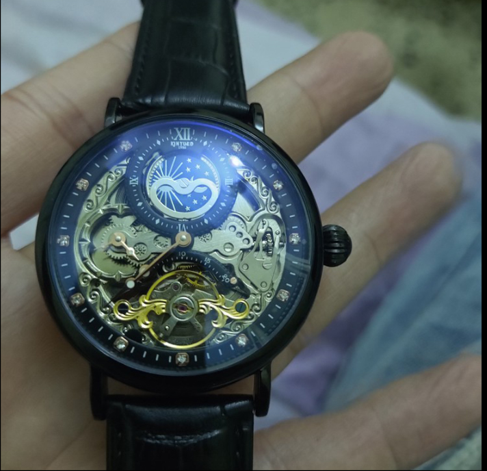 Skeleton Watches Mechanical Automatic Watch Men Tourbillon Sport Clock Casual Business Moon Wrist