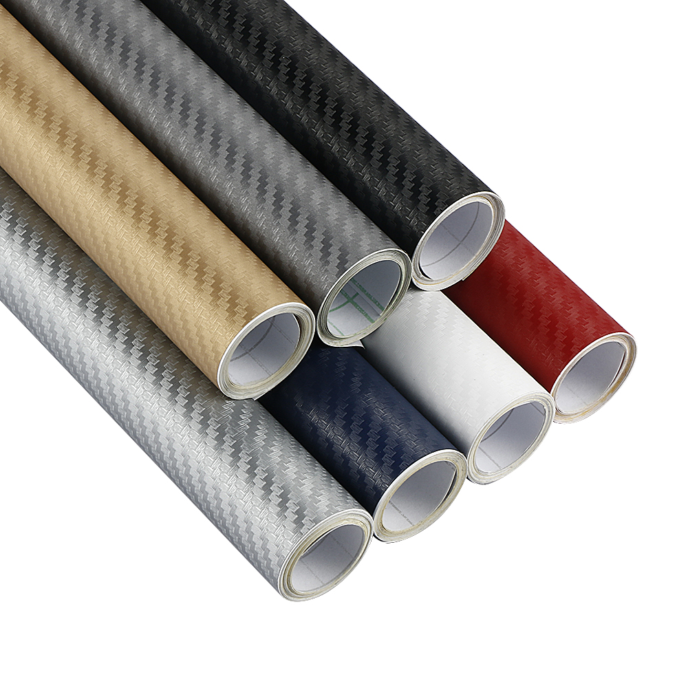 30cmx127cm 3D Carbon Fiber Vinyl Car Wrap Sheet Roll Film Car stickers and Decals Car Styling