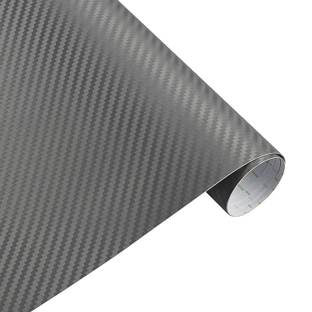 30cmx127cm 3D Carbon Fiber Vinyl Car Wrap Sheet Roll Film Car stickers and Decals Car Styling