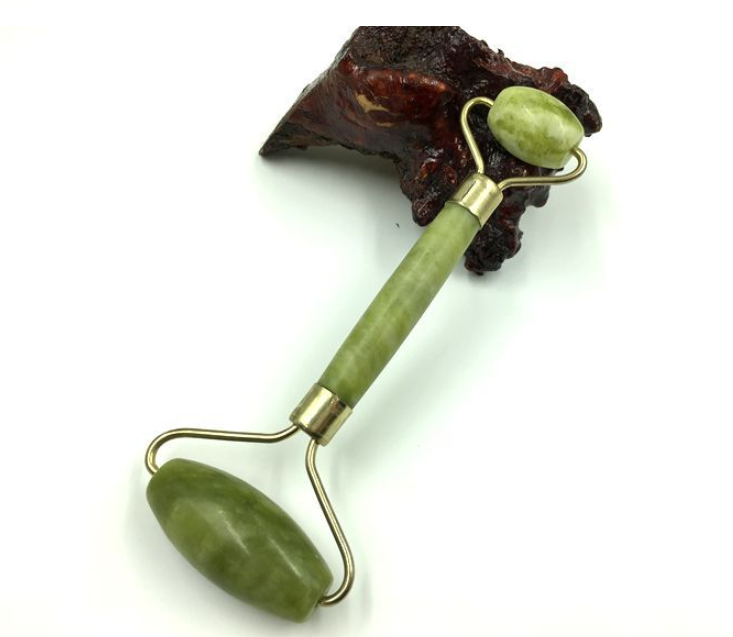 Jade Push Massageador Face Lift Tools Face Massager Skin Care Natural Jade Roller Double Head Facial