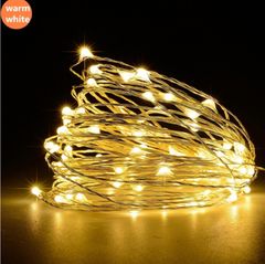 Led Lighting Copper Wire Battery Christmas Wedding Party LED String Fairy Lights decorative light Warm white battery 5m 3W