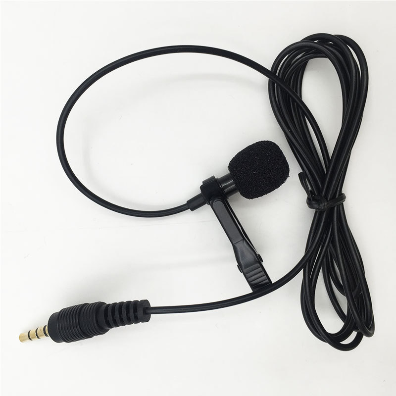 Portable External 3.5mm Hands-free Mini Wired Clip-on Lapel Lavalier Microphone For PC Laptop