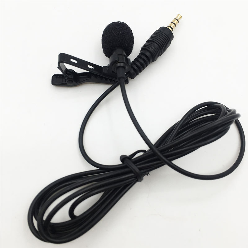 Portable External 3.5mm Hands-free Mini Wired Clip-on Lapel Lavalier Microphone For PC Laptop