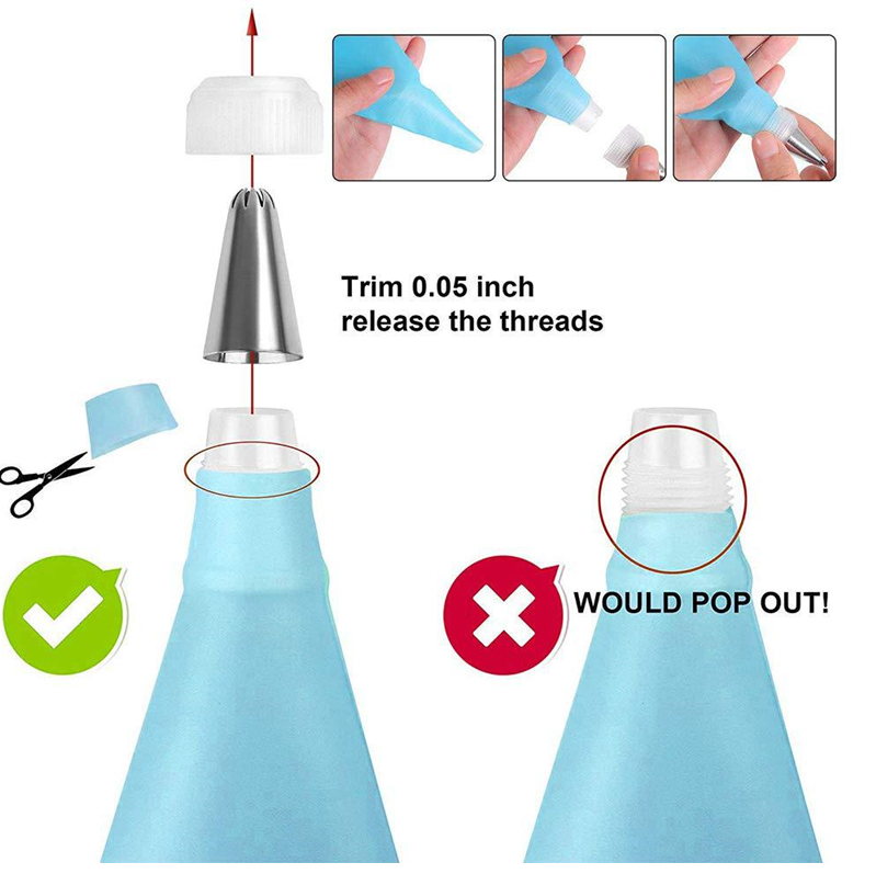 14Pcs/Set Kitchen DIY Cake Decorating Tools Icing Piping Nozzles Set Pastry Bag Scraper Flower