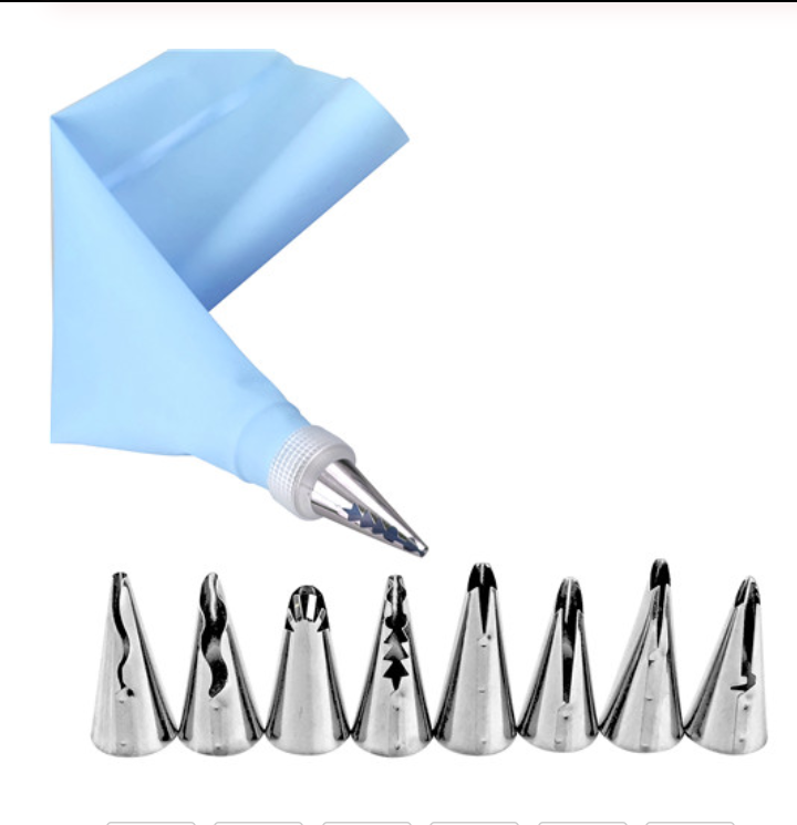 10pcs/set Kitchen Wedding Cake Decorating Icing Stainless Steel Nozzles Skirt Cake Piping Tips