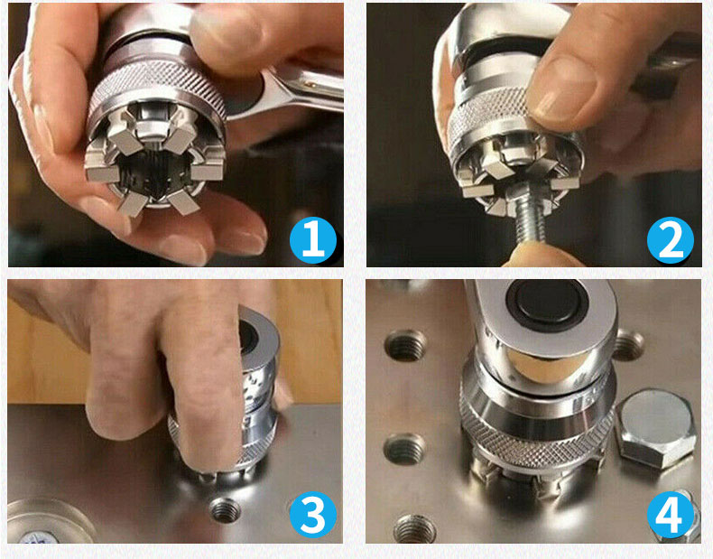 1PC 3/8 inch Drive  Adjustable Hex universal Socket Torque Ratchet Socket Adapter Wrench Repair Tool