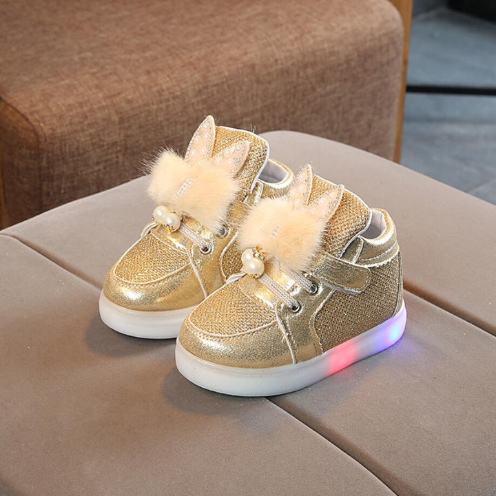 Children&apos;s Led Glowing Kids Shoes for Girls Luminous Girls Sneakers Baby Kid Shoes Backlight Sole
