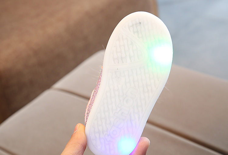 Children&apos;s Led Glowing Kids Shoes for Girls Luminous Girls Sneakers Baby Kid Shoes Backlight Sole