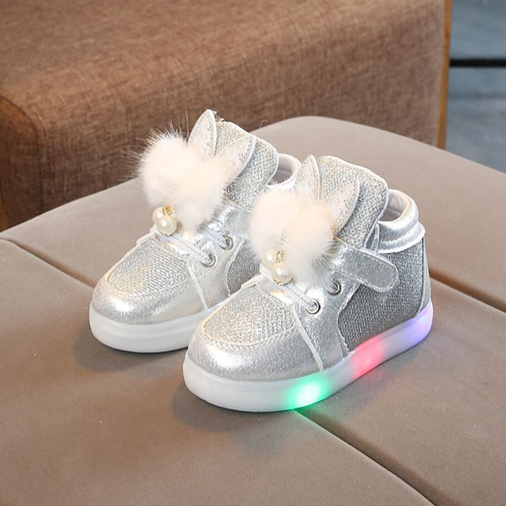 Children&apos;s Led Glowing Kids Shoes for Girls Luminous Girls Sneakers Baby Kid Shoes Backlight Sole