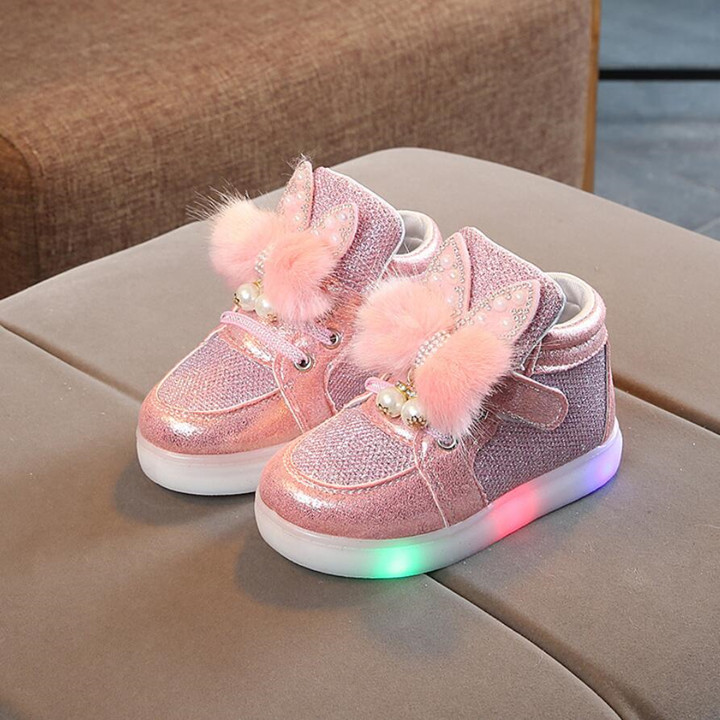 Children&apos;s Led Glowing Kids Shoes for Girls Luminous Girls Sneakers Baby Kid Shoes Backlight Sole