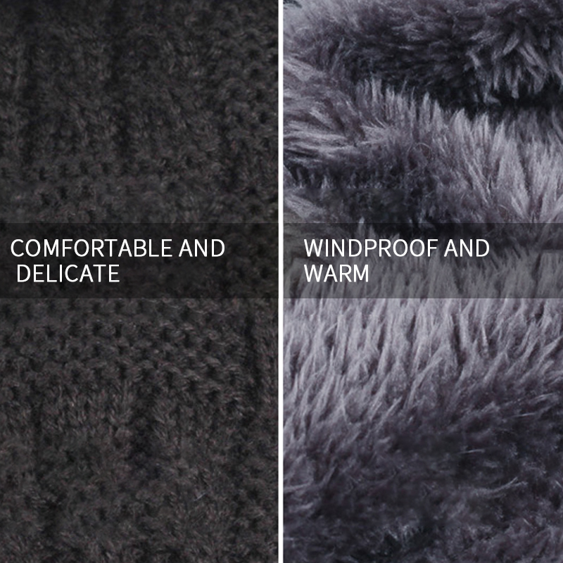 2 pieces Neck sets Hats Men Girl Winter Head hooded Cap Earmuffs Head Caps Male beanie mask