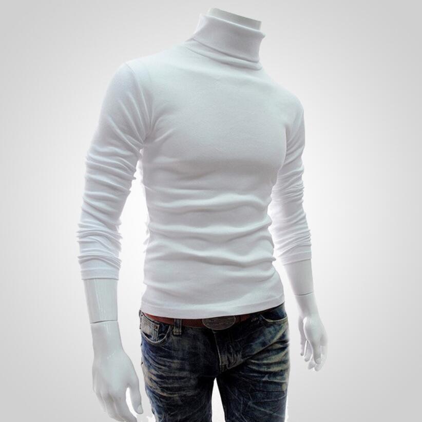 Men&apos;s high collar sweater pullover sweater bottoming shirt long sleeve autumn and winter men&apos;s wild