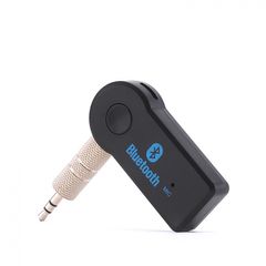 Bluetooth wireless receiver car speaker AUX audio stereo headphones hands-free bluetooth adapter Black one size