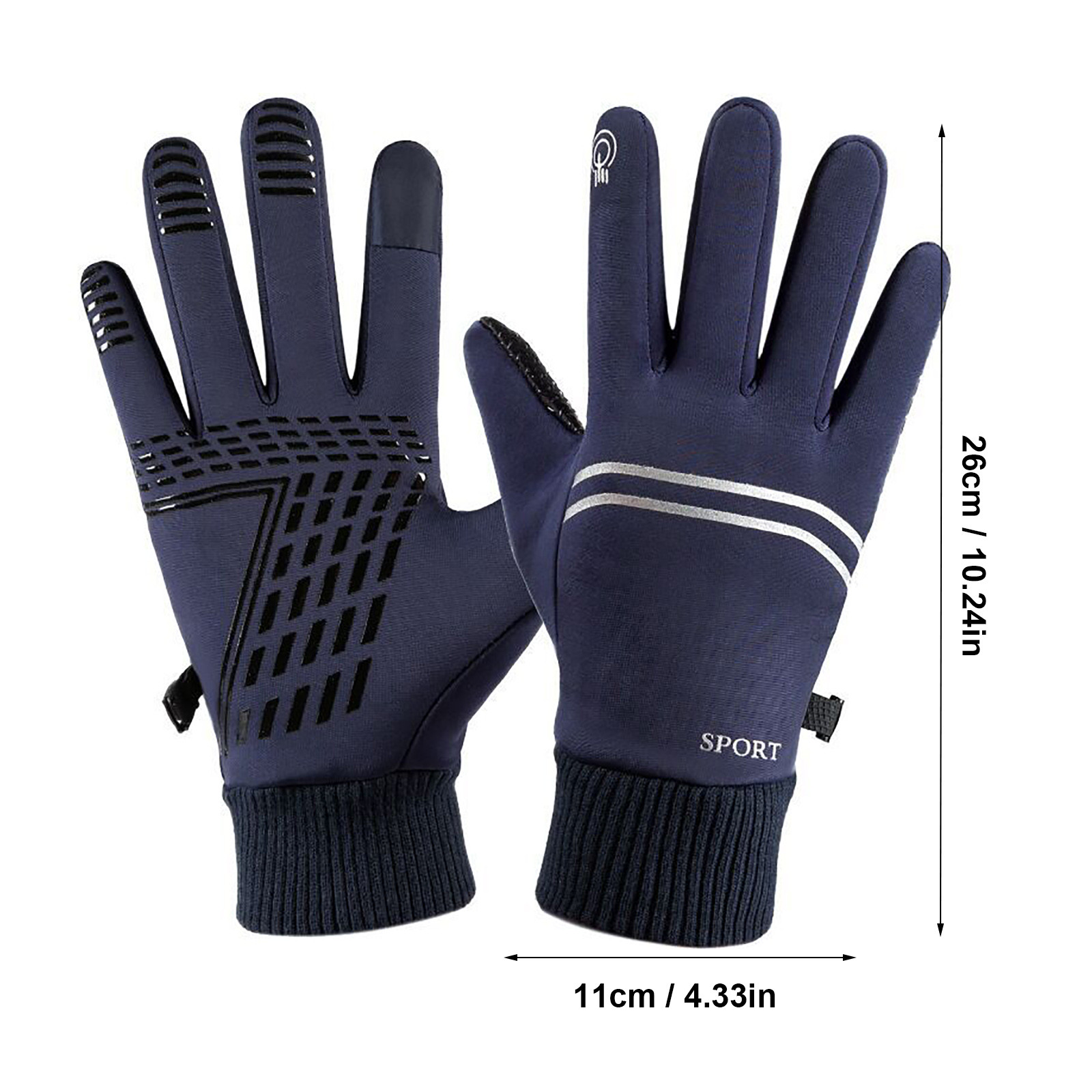 Warm Gloves Outdoor Cycling Ski Waterproof Warm Gloves Anti-slip Thermal Soft Lining Gloves