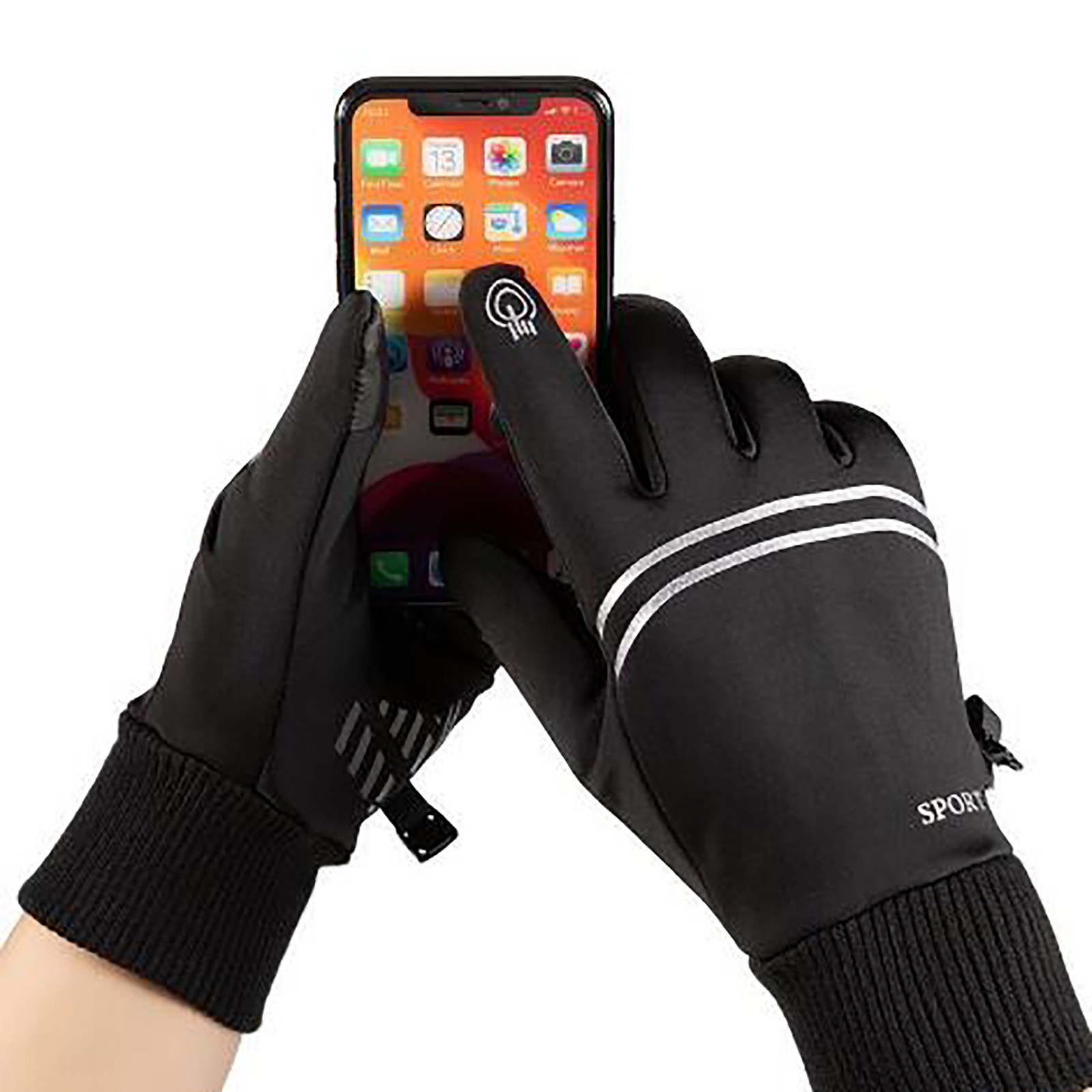 Warm Gloves Outdoor Cycling Ski Waterproof Warm Gloves Anti-slip Thermal Soft Lining Gloves