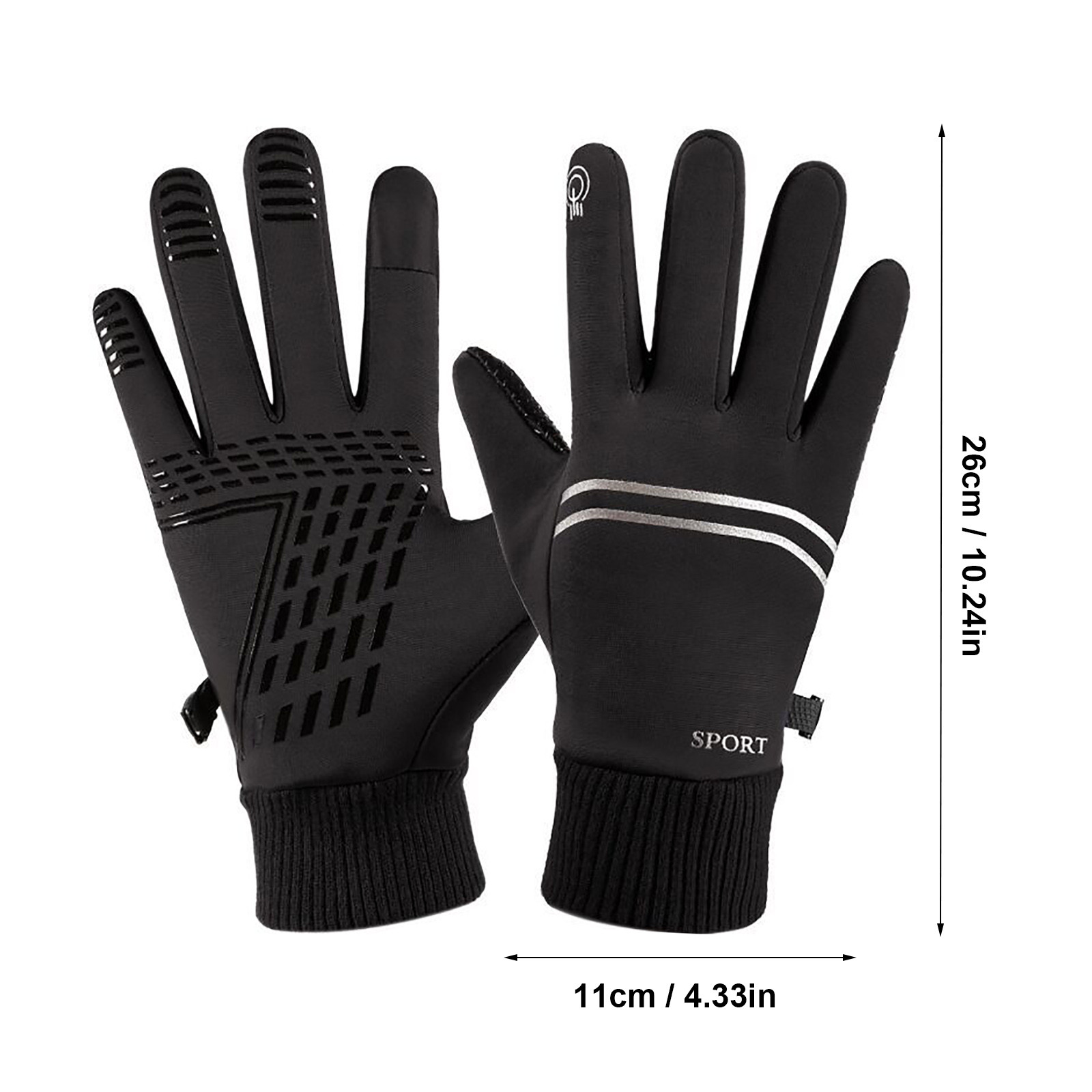 Warm Gloves Outdoor Cycling Ski Waterproof Warm Gloves Anti-slip Thermal Soft Lining Gloves