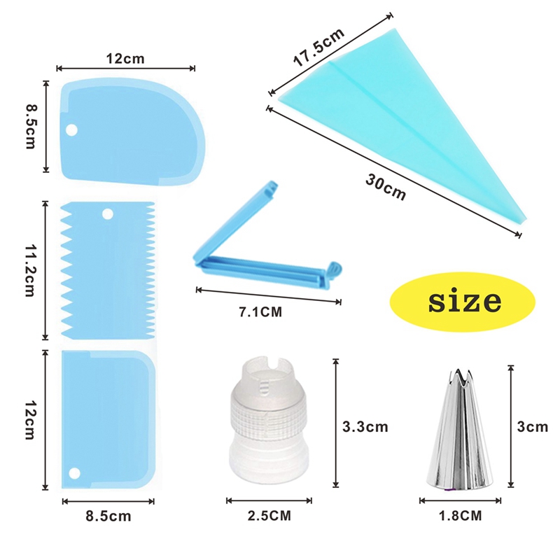 20Pcs/Set Kitchen DIY Cake Decorating Tools Icing Piping Nozzles Set Pastry Bag Scraper Flower