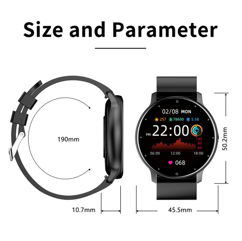 2021 Smart Watch Men Full Touch Screen Sport Fitness Watch IP67 Waterproof Bluetooth For Android ios