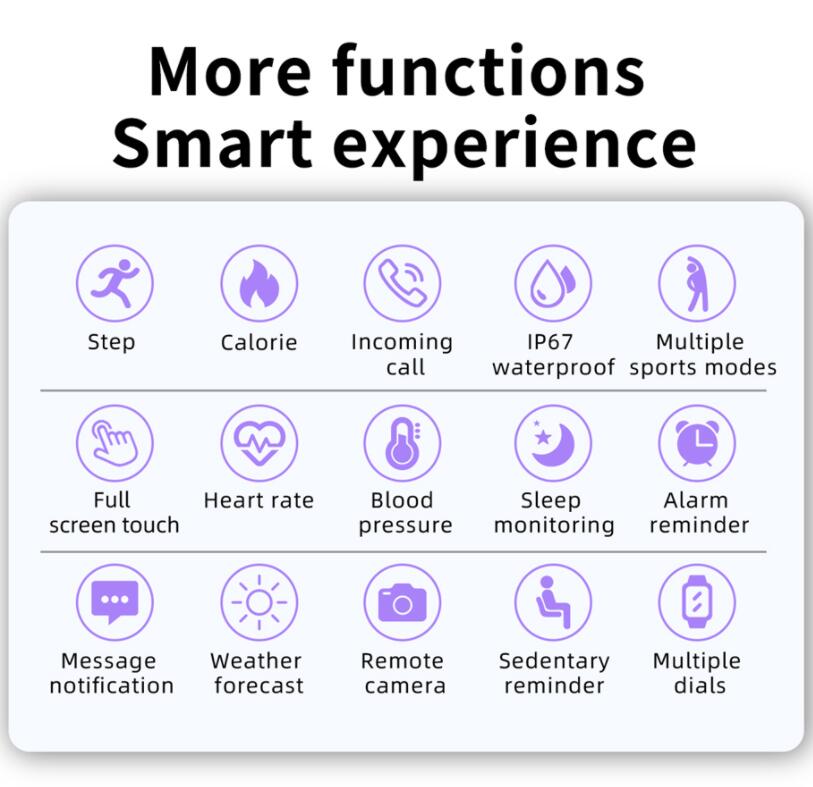 2021 Smart Watch Men Full Touch Screen Sport Fitness Watch IP67 Waterproof Bluetooth For Android ios