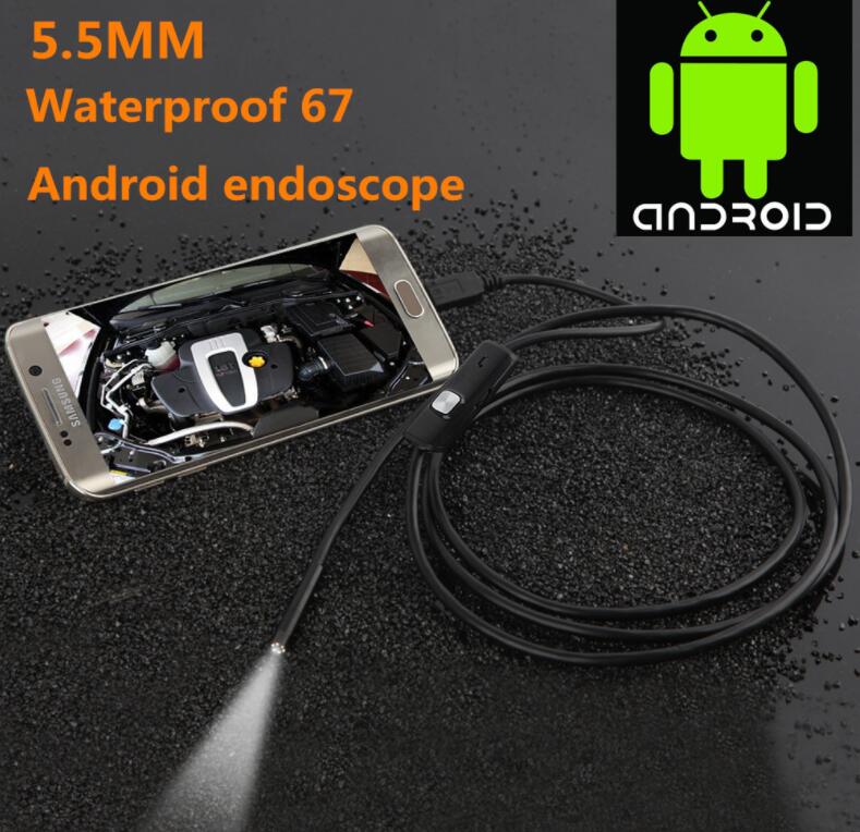 7mm Endoscope Camera Flexible IP67 Waterproof Micro USB Inspection Borescope Camera for Android PC