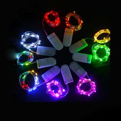 2pcs/20 LED Copper Wire String lights Holiday lighting Fairy Garland  Christmas Tree Wedding Party 4 colors (red, green, yellow and blue) 2M 20LED * 2 1W