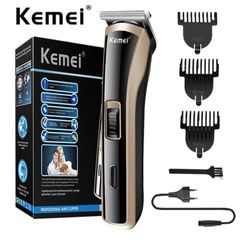 Kemei Electric Cordless Hair Clipper Rechargeable Baby Hair Clipper Styling Tool Original Men's Grooming Hair Clipper KM-418 black+ gold EU